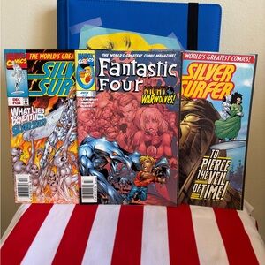 Marvel Comic Book Lot of 3 Fantastic Four and Silver Surfer